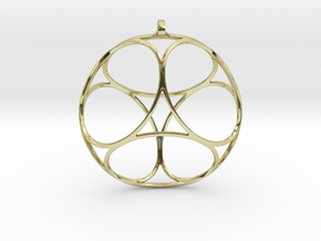 Ephemeral Cubic Shell Pendant in 18K Gold Plated
