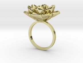 Rose Ring 17.3mm in 18k Gold Plated Brass: 5 / 49