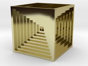 Impossible Cube 6cm in 18K Gold Plated