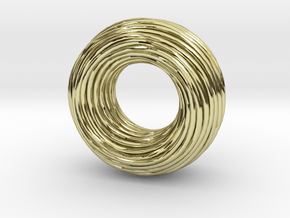 Twisted Ring Pendant - Part 1 in 18K Gold Plated