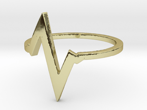 Heartbeat Ring Size 7 in 18K Gold Plated