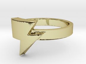 lightning Ring Size 7 in 18K Gold Plated