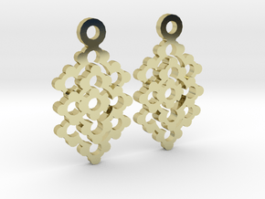 Circle Pattern Earrings in 18K Gold Plated