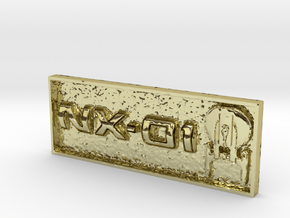 NX-01 2" x .75" Badge. in 18K Gold Plated