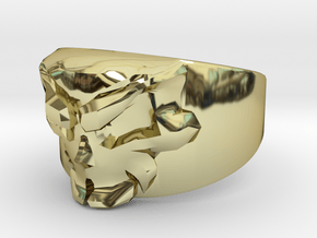 Skull Ring Size 7 in 18K Gold Plated
