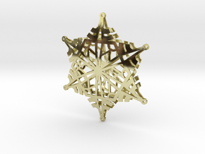 Arcs Snowflake - 3D in 18K Gold Plated