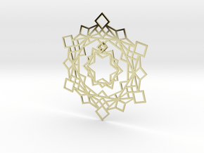 Squares Snowflake Ornament in 18K Gold Plated