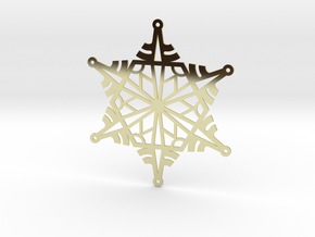 Arcs Snowflake - Flat in 18K Gold Plated