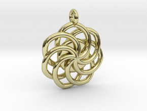 Circular Wrapped Pendant in 18K Gold Plated