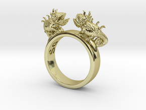 Twin Chameleon Ring in 18K Gold Plated