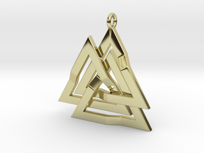 Valknut Pendant 2 in 18K Gold Plated