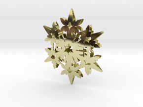 Wings Snowflake - 3D in 18K Gold Plated