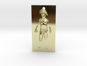 Boy Soldier Panel Pendant in 18K Gold Plated