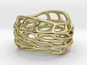 Panel Twist Hollow Ring (Sz 5) in 18K Gold Plated