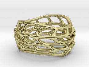 Panel Twist Hollow Ring (Sz 7) in 18K Gold Plated
