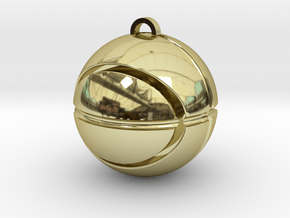 Basketball Pendant in 18K Gold Plated