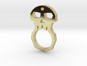 Gasping Skull Pendant, Intermediate Thickness, Ful in 18K Gold Plated