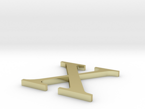 Letter-X in 18K Gold Plated