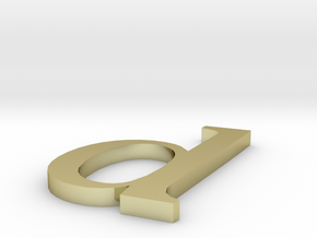 letter- d in 18K Gold Plated