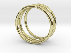 Finger Cage Ring - Sz. 9 in 18K Gold Plated