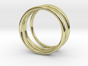 Finger Cage Ring - Sz. 6 in 18K Gold Plated