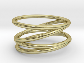 Finger Cage Ring - Sz. 8 in 18K Gold Plated