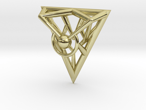 Triangle Line Pendant in 18K Gold Plated
