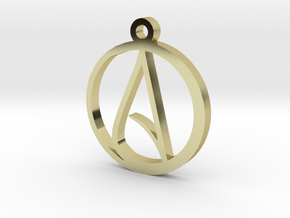 Atheist Pendant Large in 18K Gold Plated