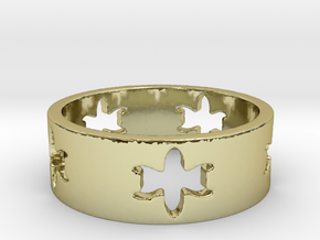 Jewel Tower Ring (Size 7.75) in 18K Gold Plated