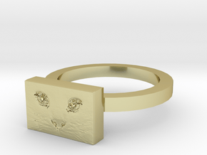 Cat Face Ring in 18K Gold Plated