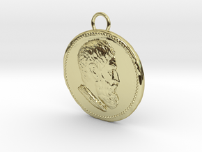 Epicurus Pendant 1.5 inches in 18K Gold Plated