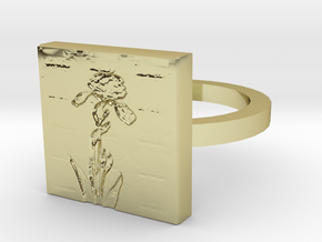 Iris Flower Ring in 18K Gold Plated