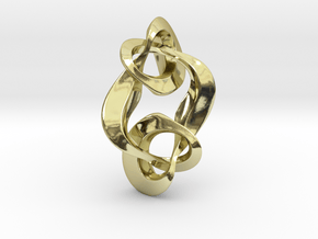 Double Knot Pendant 35mm in 18K Gold Plated