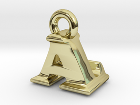 3D Monogram Pendant - ALF1 in 18K Gold Plated