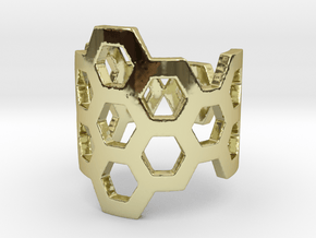 Polyaromatic Hydrocarbon Ring (Size 5.5) in 18K Gold Plated