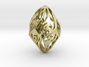 Twisty Spindle d10 in 18K Gold Plated