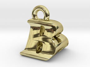 3D Monogram Pendant - BAF1 in 18K Gold Plated