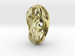 Twisty Spindle d4 in 18K Gold Plated