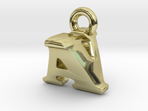 3D Monogram Pendant - AVF1 in 18K Gold Plated