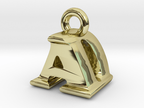 3D Monogram Pendant - ADF1 in 18K Gold Plated
