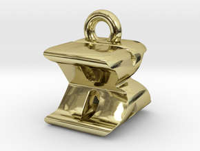 3D Monogram Pendant - BXF1 in 18K Gold Plated