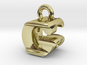 3D Monogram Pendant - GEF1 in 18K Gold Plated