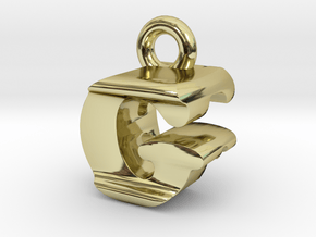3D Monogram Pendant - GFF1 in 18K Gold Plated