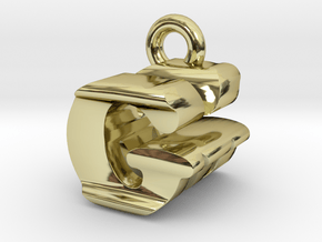 3D Monogram Pendant - GMF1 in 18K Gold Plated