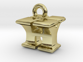 3D Monogram Pendant - HYF1 in 18K Gold Plated