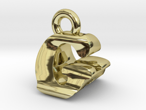 3D Monogram Pendant - GAF1 in 18K Gold Plated