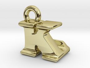 3D Monogram Pendant - KLF1 in 18K Gold Plated