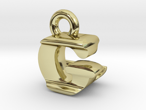 3D Monogram Pendant - GLF1 in 18K Gold Plated