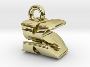 3D Monogram Pendant - KSF1 in 18K Gold Plated