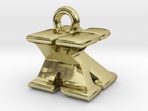 3D Monogram Pendant - KXF1 in 18K Gold Plated